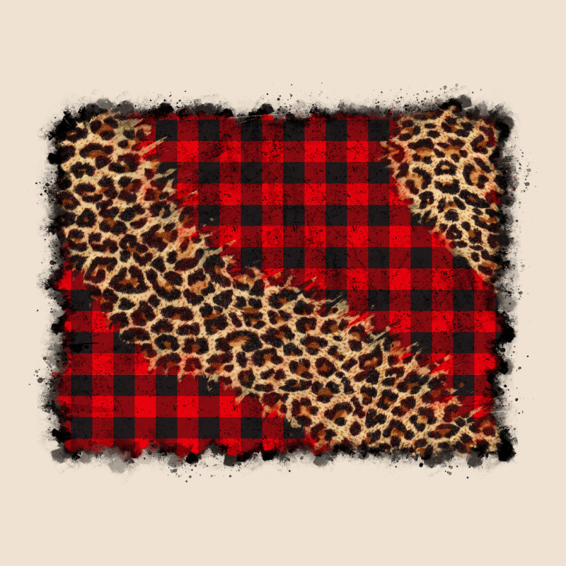 Leopard Buffalo Plaid Background Urban Heavy Tee by CowCowDesign | Teevron