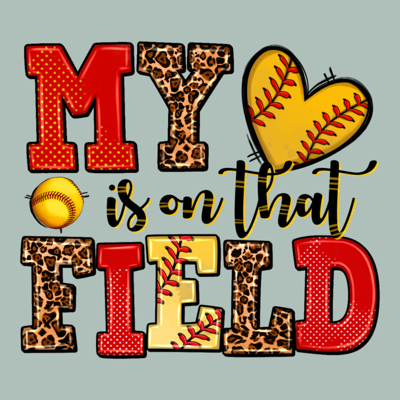 My Heart Is On That Field Softball Heavyweight Hoodie by AdoDesignShop | Teevron