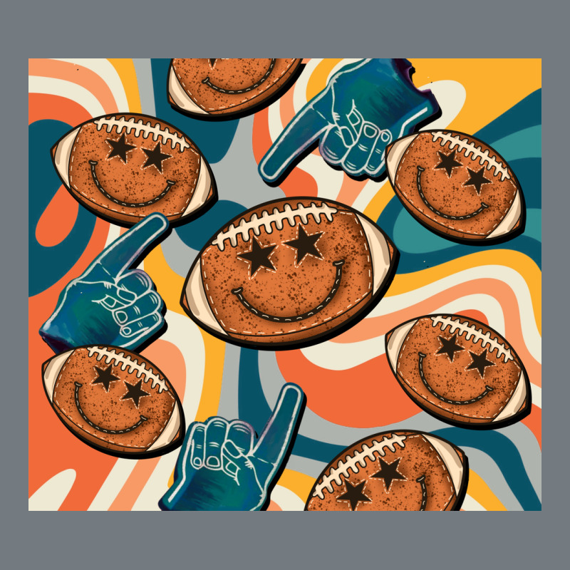 Football Smiley Face Heavyweight Sweatshirt by BarkalooDesign | Teevron