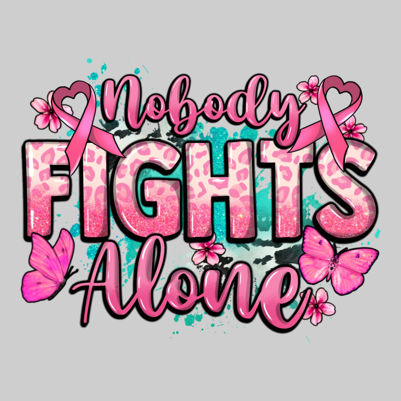 Nobody Fights Alone Cancer Awareness Premium Tee by HowdyJamesFarm | Teevron