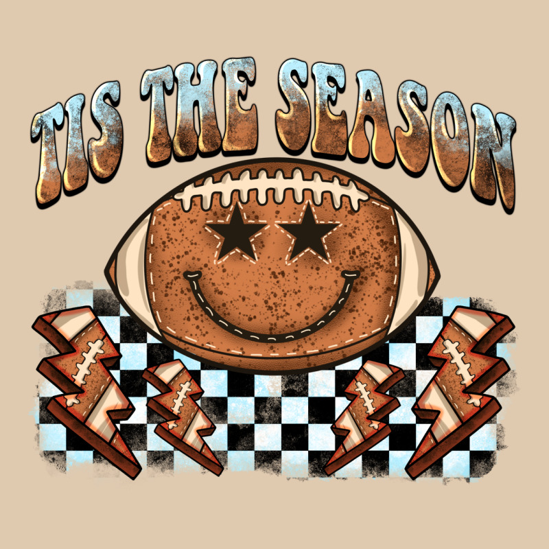 Tis The Season Football Smiley Face Heavyweight Sweatshirt by BarkalooDesign | Teevron