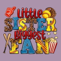 Little Sister Biggest Fan Softball Heavyweight Hoodie | Teevron
