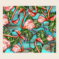 Flamingos With Leaves Zipper Hoodie | Teevron