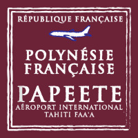 Papeete Tahiti Passport Stamp Vacation Travel T Shirt Long Sleeve Tee | Teevron