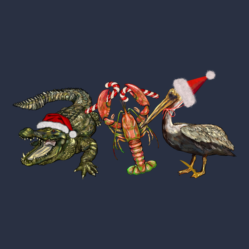 Christmas Alligator Pelican Crawfish Heavyweight Sweatshirt by BarkalooDesign | Teevron