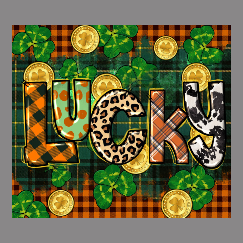 St Patricks Day Lucky Clover And Coins Vintage Tee by CowGirlArtShop | Teevron