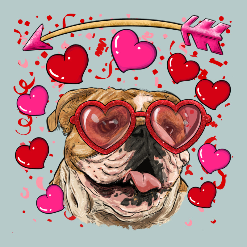 Valentine's Day  Brown English Bulldog Heavy Core Tee by RanaPortraitStore | Teevron