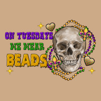 On Tuesdays We Wear Beads Skull Vintage Hoodie | Teevron