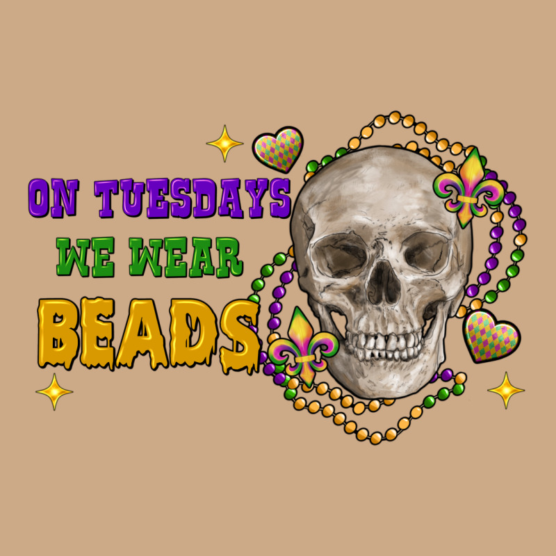 On Tuesdays We Wear Beads Skull Vintage Hoodie by FaDigitalArtStudio | Teevron