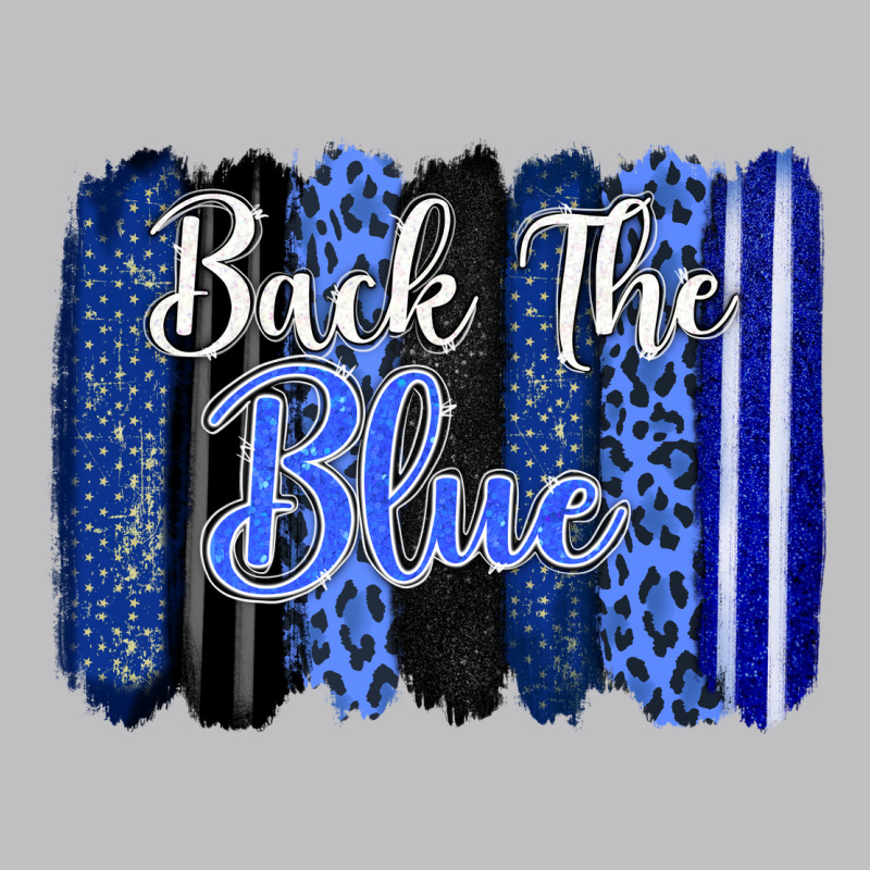Back The Blue Brushstrokes Long Sleeve Tee by FaDigitalArtStudio | Teevron