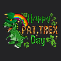 St. Patrick's Happy Pat T-rex Day With Rainbow Vintage Tee | Teevron