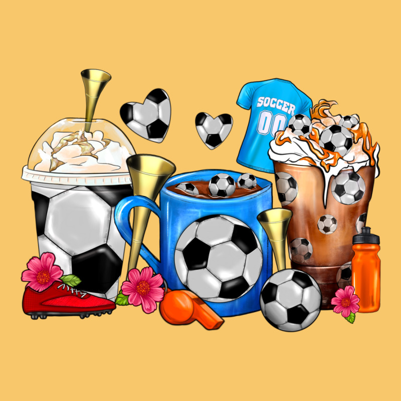 Soccer Coffee Cups Vintage Hoodie by FaDigitalArtStudio | Teevron