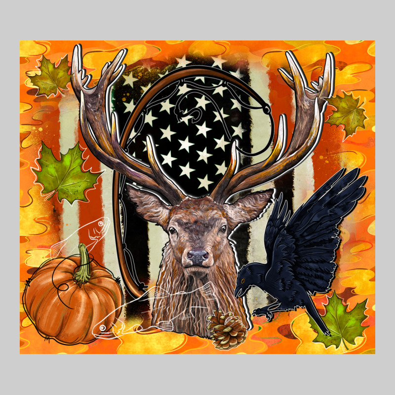Crow And Deer Hunting Fall Camouflage Premium Tee by TumblerDesignByShophia | Teevron