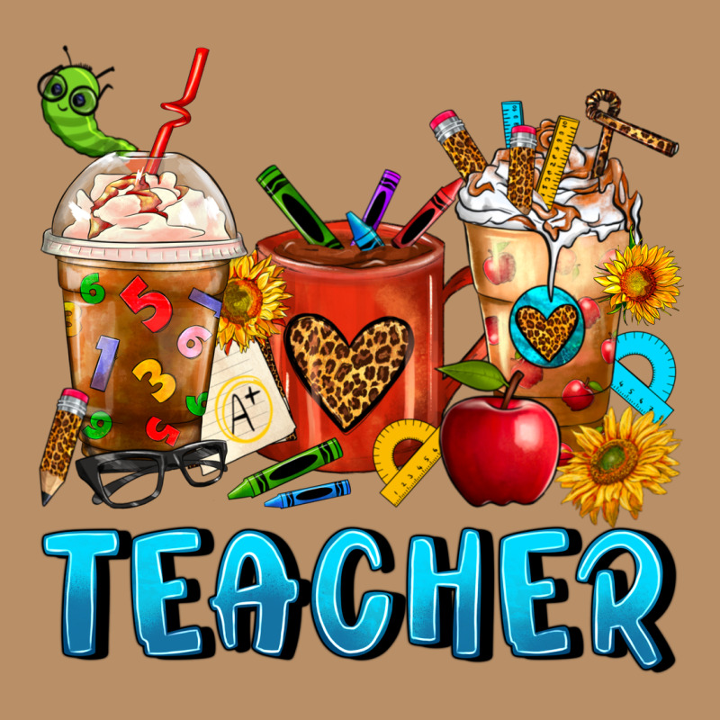 Teacher Coffee Cups Vintage Hoodie by FaDigitalArtStudio | Teevron