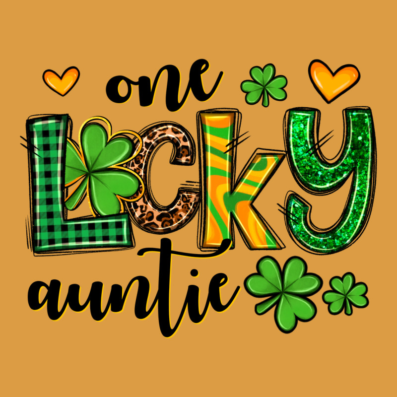 One Lucky Auntie St. Patrick's Urban Heavy Tee by OliviaCreatesArt | Teevron