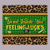 Dead Inside But Feeling Lucky 20oz Skinny Tumbler Vintage Tee | Teevron