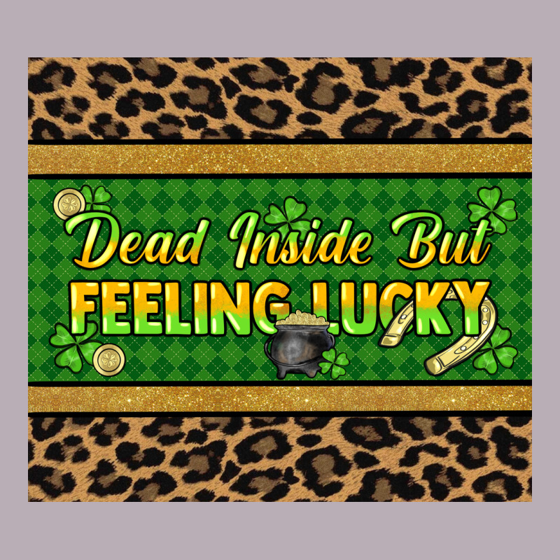 Dead Inside But Feeling Lucky 20oz Skinny Tumbler Vintage Tee by HowdyJamesFarm | Teevron