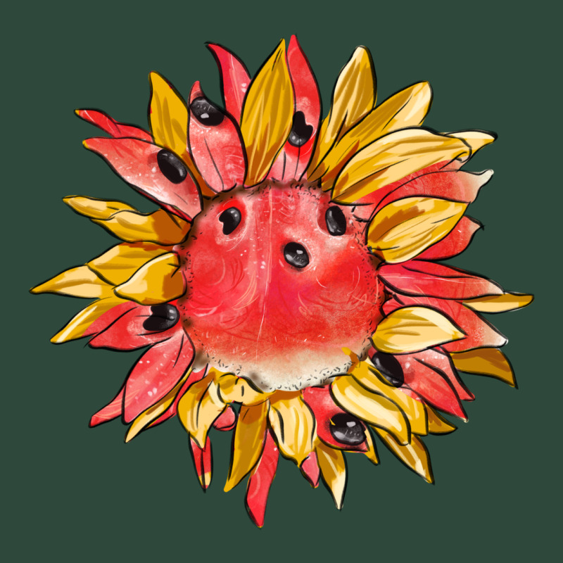 Watermelon Sunflower Zipper Hoodie by BarkalooDesign | Teevron