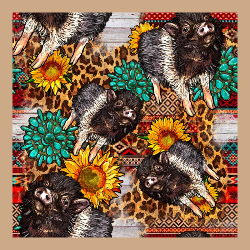 Baby Hampshire Pig Sunflowers Seamless Pattern Vintage Hoodie by FaDigitalArtStudio | Teevron