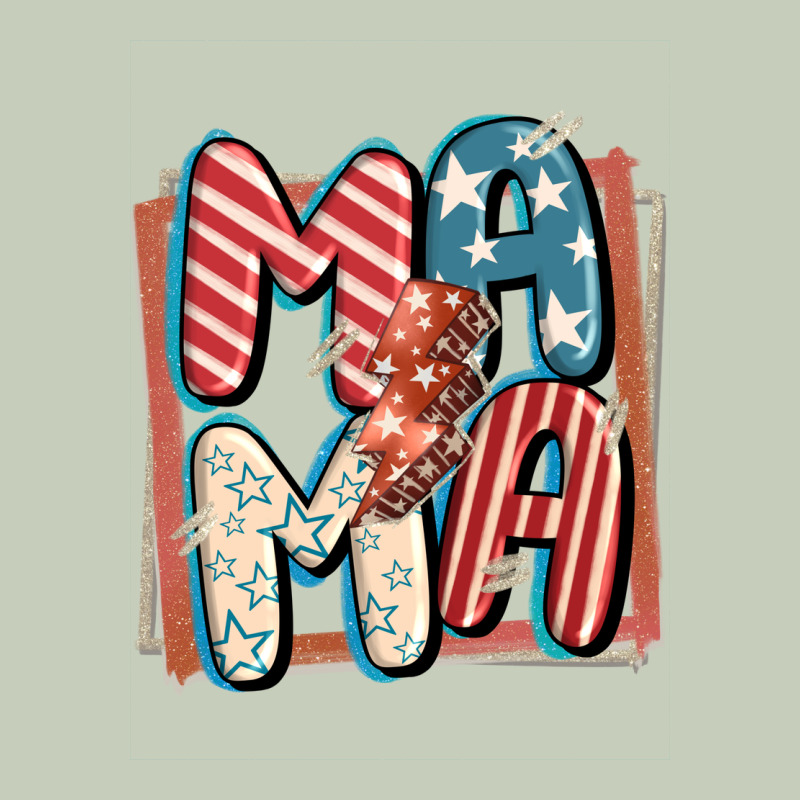 4th Of July Mama With Lightning Bolt Long Sleeve Tee by FaDigitalArtStudio | Teevron