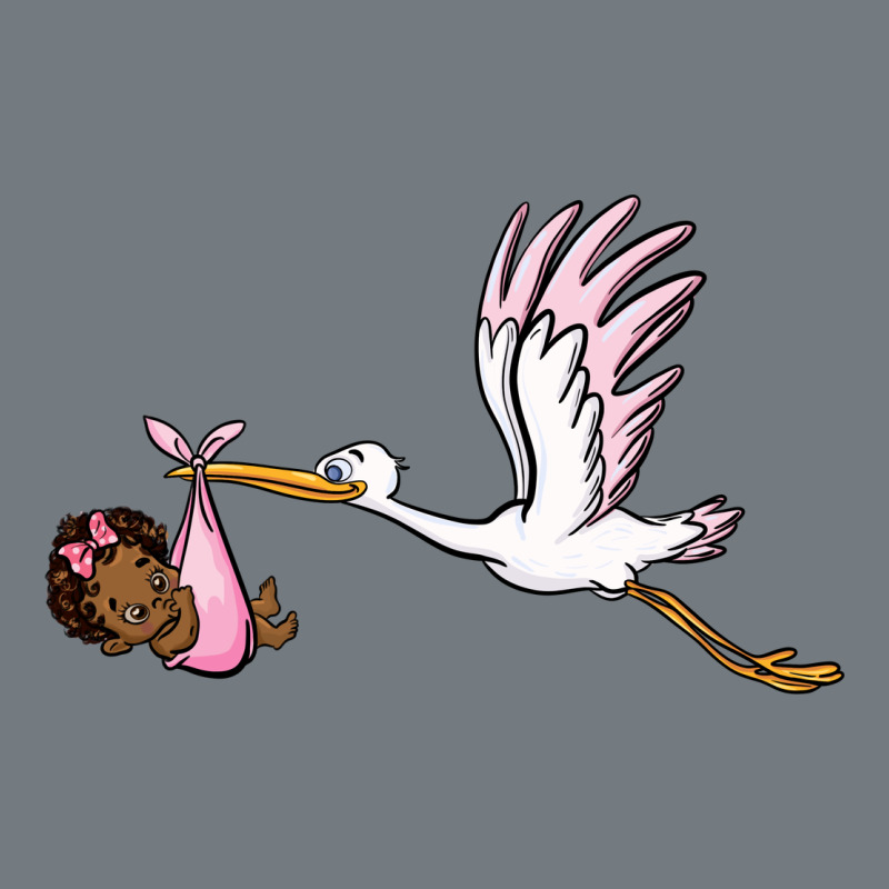 Stork With Black Baby Girl Heavyweight Sweatshirt by BarkalooDesign | Teevron