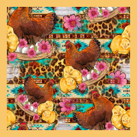 Chicken And Chicks With Flowers Seamless Pattern Vintage Hoodie | Teevron