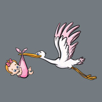 Stork With Baby Girl Heavyweight Sweatshirt | Teevron