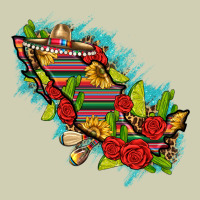 Mexico Map With Leopard And Sunflowers Heavy Core Tee | Teevron