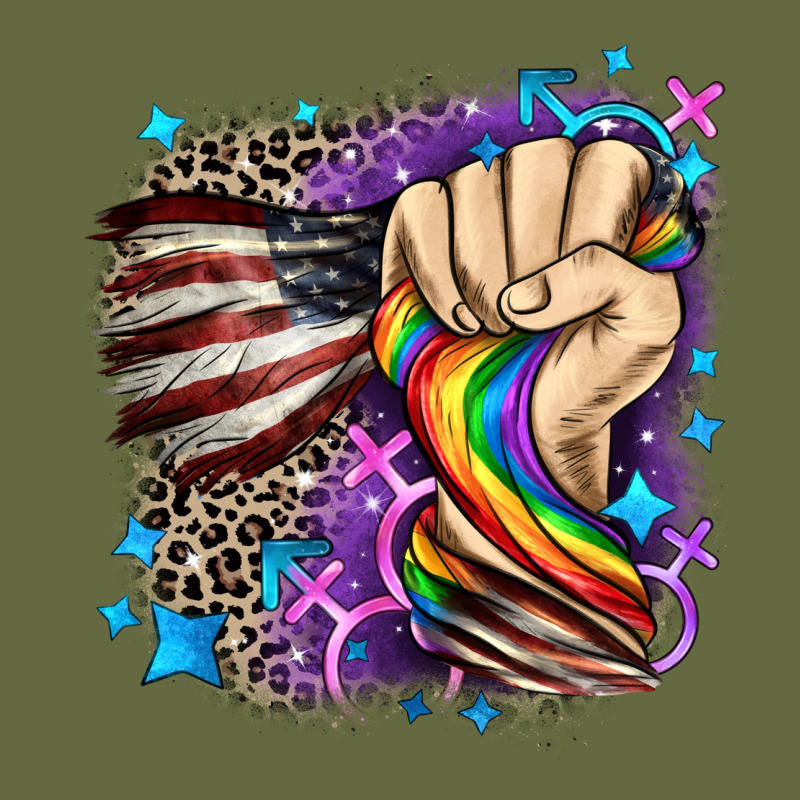 Lgbtq+ And American Flag Long Sleeve Tee by FaDigitalArtStudio | Teevron