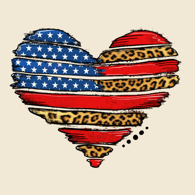 American Leopard Brushstroke Heart Premium Tee by Jasminsmagicworld | Teevron