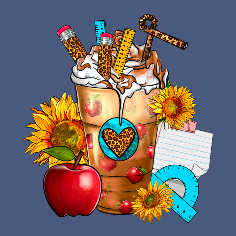 Teacher Cold Drink Frappe With Sunflowers Vintage Hoodie by FaDigitalArtStudio | Teevron