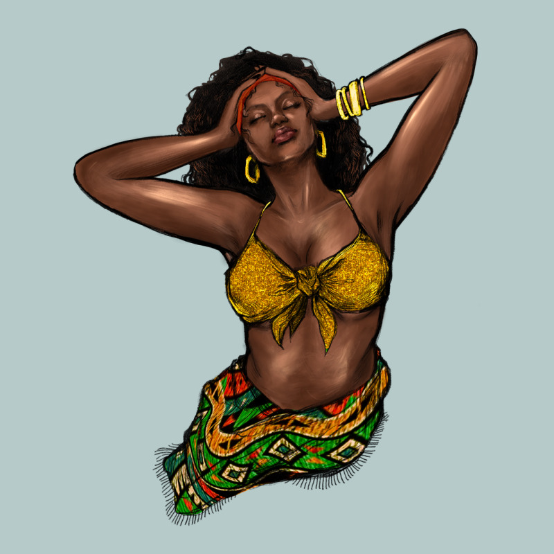Black Woman Heavy Core Tee by NancyCooperArtShop | Teevron