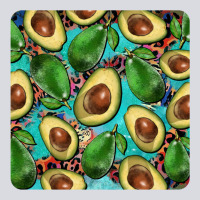 Avacado With Turquoise And Leopard Background Mug Coaster Zipper Hoodie | Teevron