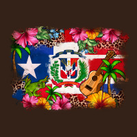 Dominican Republic And Puerto Rico Flag Heavy Core Tee | Teevron