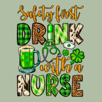 St. Patrick's Safety First Drink With A Nurse Urban Heavy Tee | Teevron