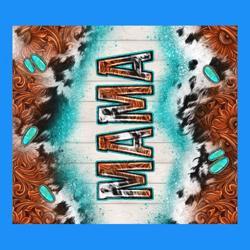 Tooled Leather And Cowhide Mama Classic Tee by TumblerDesignByShophia | Teevron