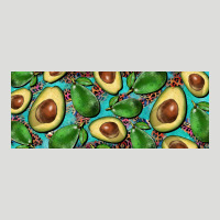 Avacado With Turquoise And Leopard Background 11 Oz Mug Zipper Hoodie | Teevron