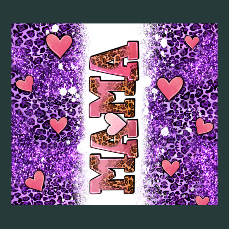 Purple Leopard Pink Mama Hearts Premium Sweatshirt by AdoDesignShop | Teevron