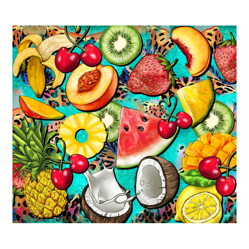 Summer Fruits Zipper Hoodie by BarkalooDesign | Teevron