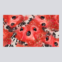 Watermelon Strawberry Cowhide Cup Zipper Hoodie | Teevron