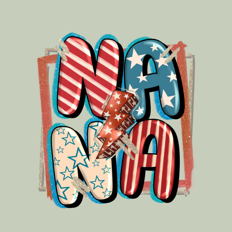 4th Of July Nana With Lightning Bolt Long Sleeve Tee by FaDigitalArtStudio | Teevron