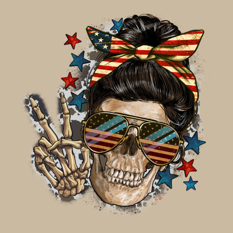 American Mother Skull Long Sleeve Tee by FaDigitalArtStudio | Teevron