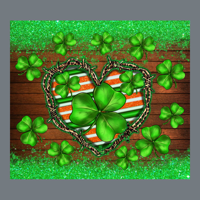 St.patricks Heart Shamrocks Glitter Heavyweight Sweatshirt by BarkalooDesign | Teevron