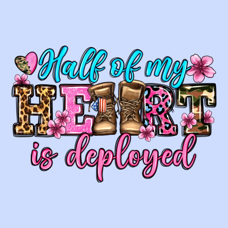 Half Of My Haert Is Deployed Olivia Urban Heavy Tee by OliviaCreatesArt | Teevron