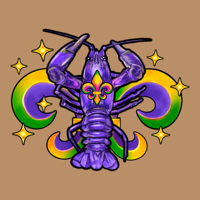 Mardi Gras Crawfish Vintage Hoodie by FaDigitalArtStudio | Teevron