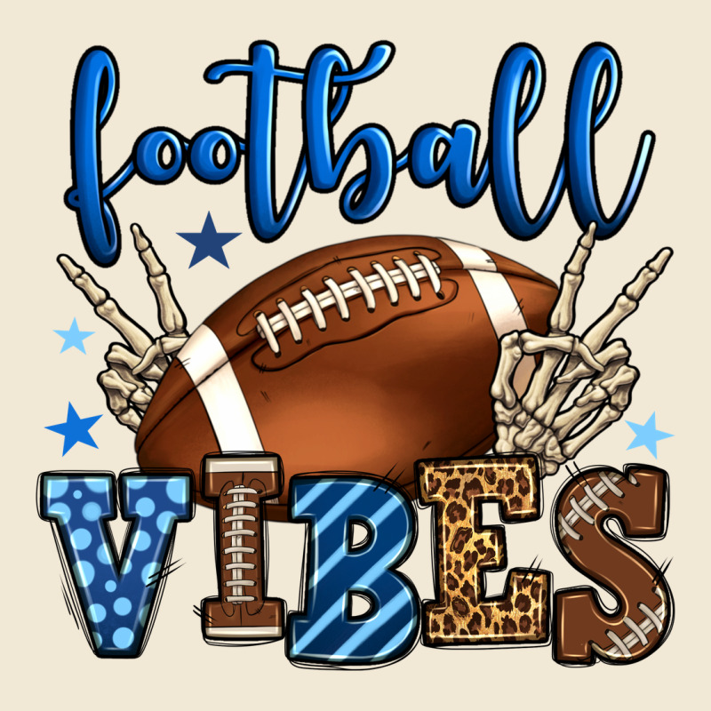 Football Vibes Blue And Grey Team Color Ladies Tee by HowdyJamesFarm | Teevron