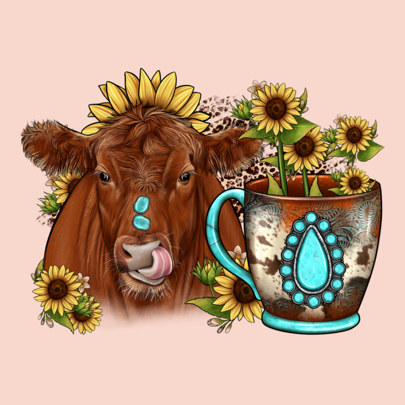 Sunflower Coffee Cup Red Angus Gemstone Urban Hoodie by JahusDesignShop | Teevron