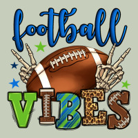 Football Vibes Green And Blue Ladies Tee | Teevron