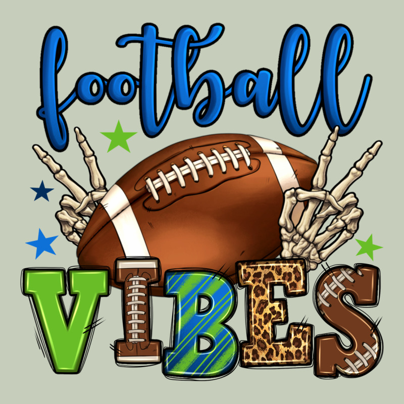 Football Vibes Green And Blue Ladies Tee by HowdyJamesFarm | Teevron