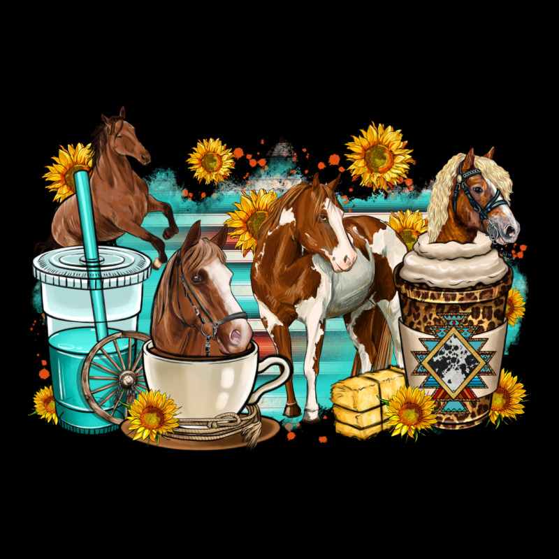 Horses Coffee Cups Urban Heavy Tee by OliviaCreatesArt | Teevron